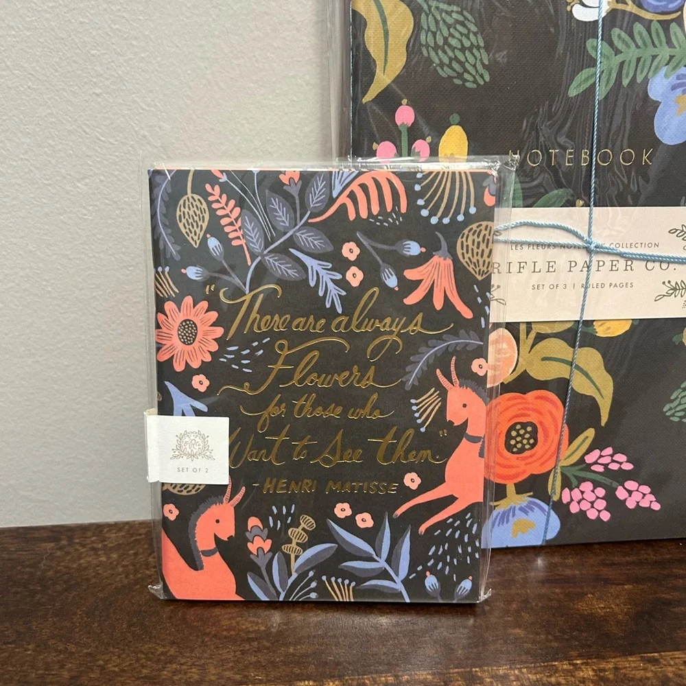 New! Rifle Paper Co. Notebooks Set - Picture 9 of 10